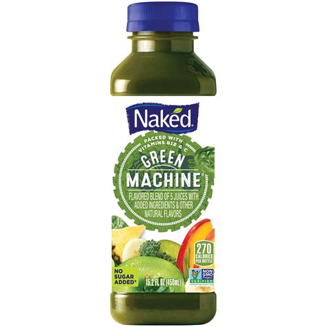 Naked Juice Boosted Smoothie Green Machine 15 2 Oz Bottle Walmart