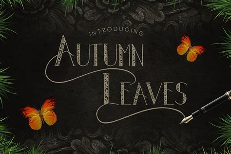 Autumn Leaves Serif Fonts Creative Market