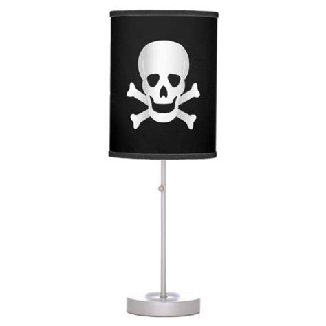 Skulls And Crossbones Table Lamp Zazzle Skull And Crossbones