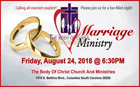 Marriage Ministry The Body Of Christ Church And Ministries