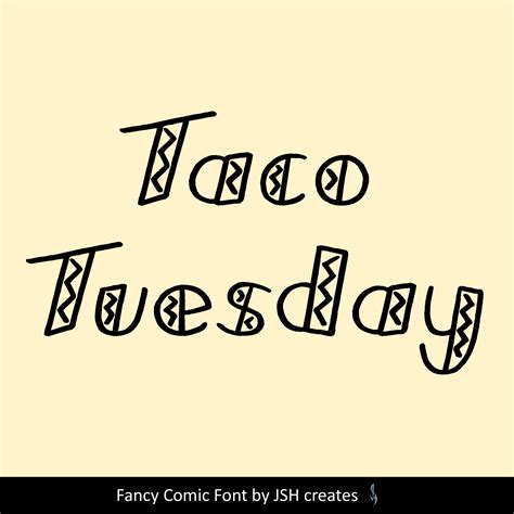 Taco Tuesday Font