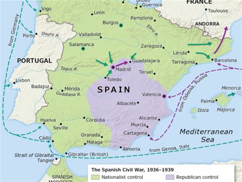 The Spanish Civil War 1936 1939 International Mapping
