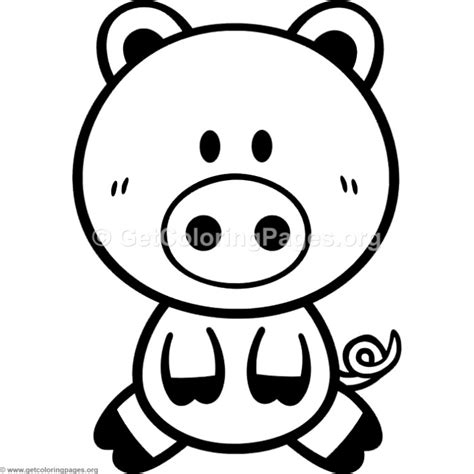 Scientists who study pigs think they are smarter than primates and even 3 year old children. Little Cute Cartoon Pig Coloring Pages - GetColoringPages.org