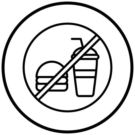 No Eating Icon Style Vector Art At Vecteezy