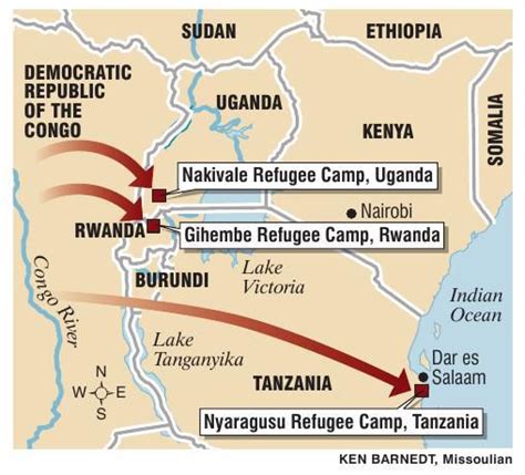 Map Of African Refugee Camps