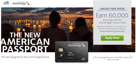 The most basic way to earn points is to fly often and with the same carrier. Citi AAdvantage Executive Card offering 60K Bonus AAdvantage Miles