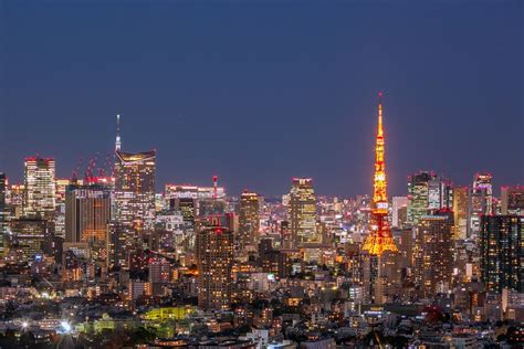 恵比寿ガーデンプレイスタワーから撮影した東京タワー | 東京タワー, 夜景 東京, 夜景