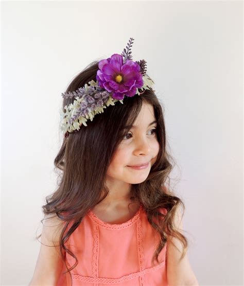 Purple Flower Crown Perfect For Your Flower Girl Or Wedding Hair