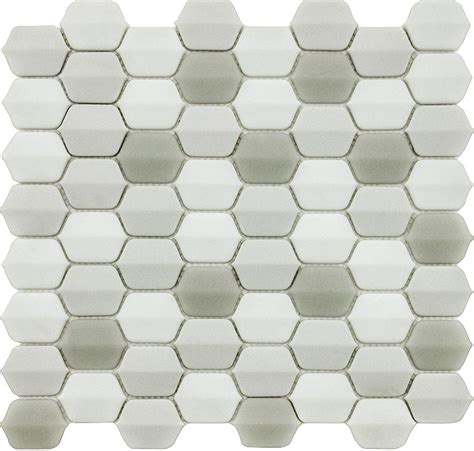 Vetro Dterra Glass 14x2 Elongated Hexagon Mosaics 115x1275 Mesh