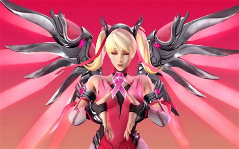 Download Wallpaper Girl Wings Blonde Overwatch Mercy Angela