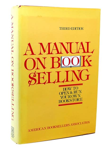 Manual On Book Selling 3rd Ed American Booksellers Associations