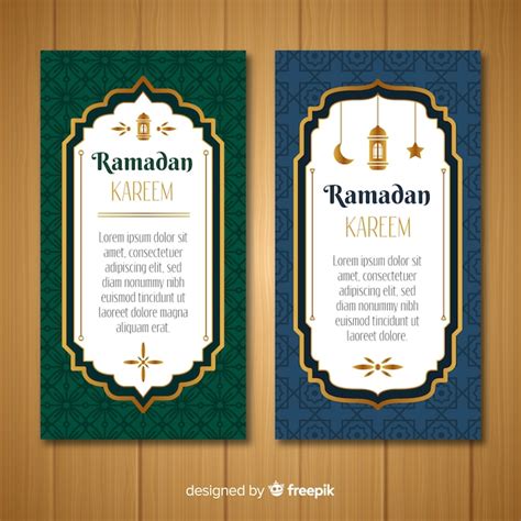 Beautiful Ramadan Banners Free Vector