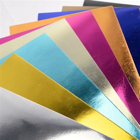 1000 Piece 300gsm 1212 Gold Silver Mirror Card Sheet Shiny Poster