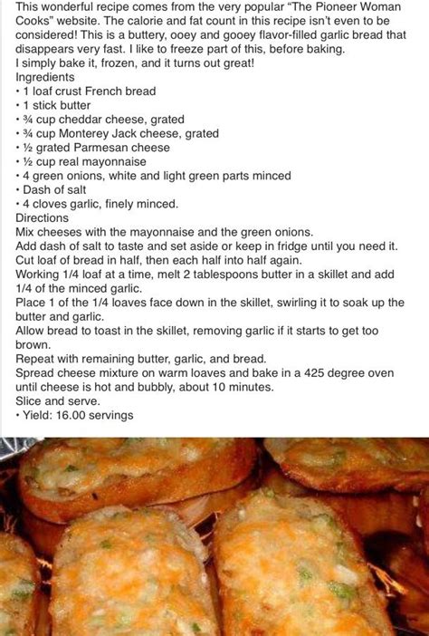 7 delicious pioneer woman mac and cheese recipes. Garlic Cheesy Bread / Pioneer Woman | breads | Pinterest
