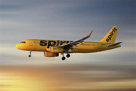 Spirit Airlines Airbus A320 232 Mixed Media By Smart Aviation Pixels