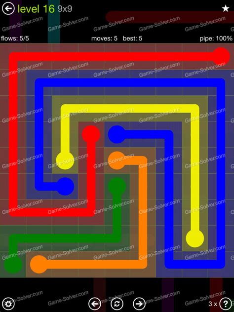 Flow Extreme Pack 9x9 Level 16 Game Solver