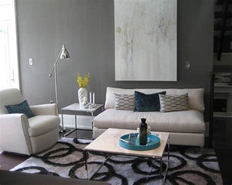Grey Blue Living Room Home Design Ideas, Pictures, Remodel and Decor