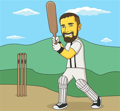 Cricketer T Cartoon Portrait From Photo Cricket Ts Etsy