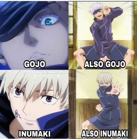 Meme Satoru Gojo And Toge Inumaki Anime Jujutsu Kaisen Jujutsu Funny