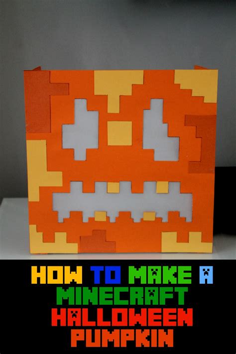 How To Make A Paper Minecraft Halloween Pumpkin For Kids