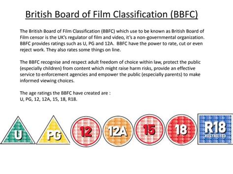 british board of film classication bbfc ppt