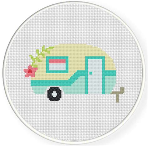 Cute Camper Cross Stitch Pattern – Daily Cross Stitch