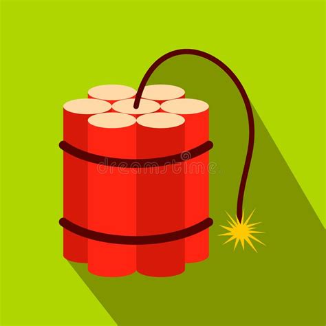 Red Dynamite Sticks Icon Icon Cartoon Stock Vector Illustration Of