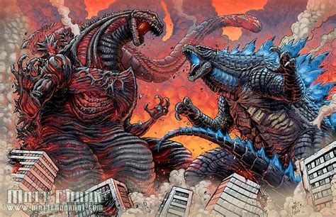 Mechagodzilla introduced in 1974's godzilla vs. Shin-Gojira vs Godzilla 2014 - Godzilla Fan Artwork Image ...