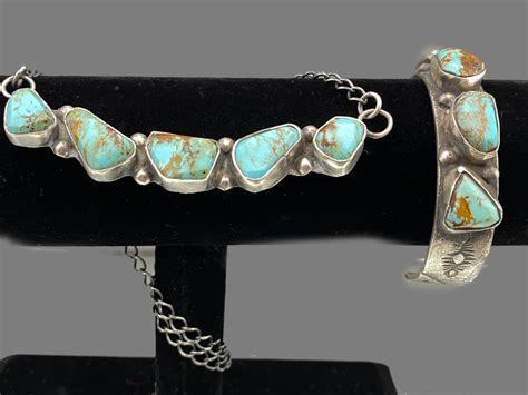 Artist Signed Zuni Sterling Silver And Turquoise Necklace
