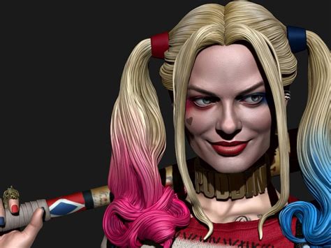 Buy Harley Quinn 3d Print Bust Statue Up To Real Life Scale Exclusive Project Online In India