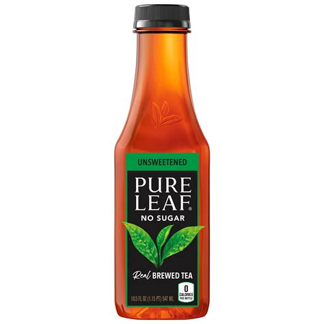 Pure Leaf Unsweetened Black Tea Real Brewed Iced Tea 185 Oz Bottle