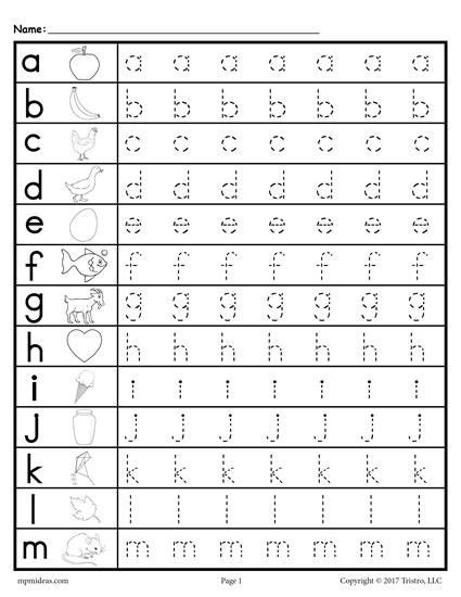 Lowercase Letter Tracing Worksheets Printable Alphabet Worksheets