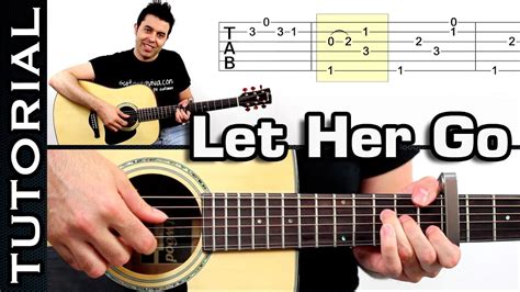 como tocar let her go passenger tutorial completo guitarra español