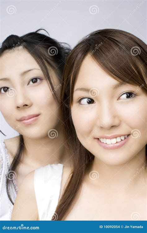 portret van japanse vrouwen stock foto image of vriend pret 10092054