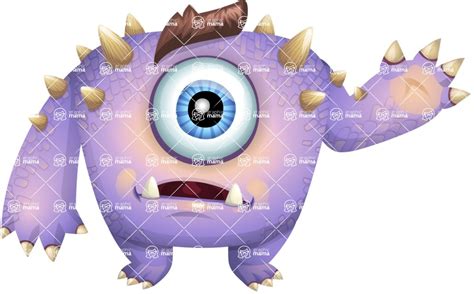 Cute Crazy Monster Cartoon Vector Character Goddbye Graphicmama