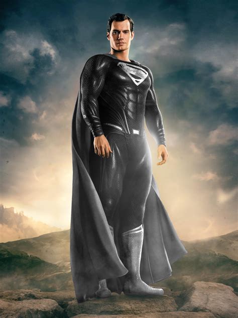 Fanmade Black Suit Superman Edited Using The Jl Superman Poster As