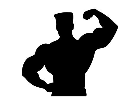 Muscle Man Svg Bodybuilder Clipart Gym Wall Art Body Builder Etsy