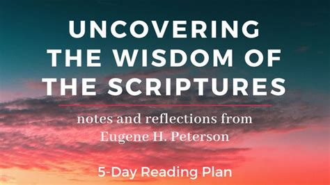 Uncovering The Wisdom Of The Scriptures Devotional Reading Plan