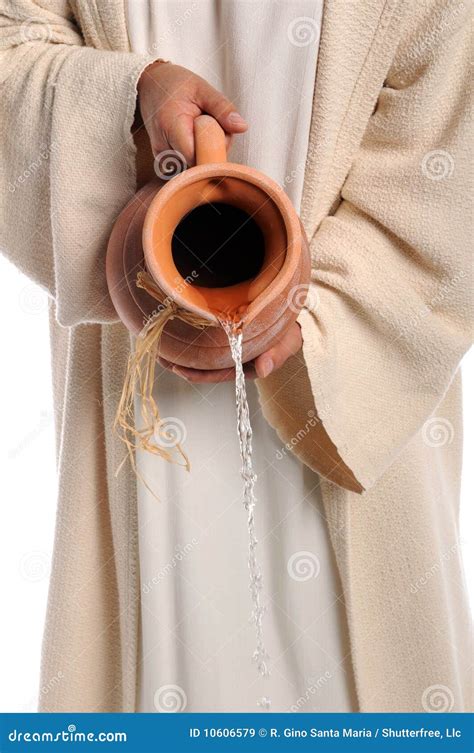 Jesus Pouring Water From A Jar Royalty Free Stock Image Cartoondealer