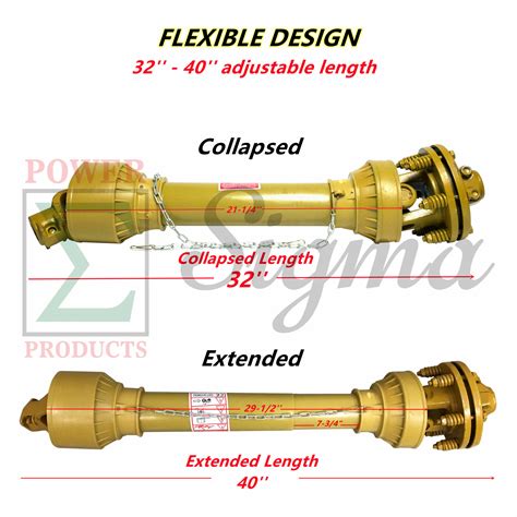 3-Point Tiller Slip Clutch PTO Shaft for Rural King Country Way Sigma