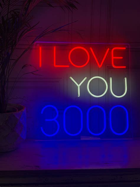 Fans will already know that 'i love you 3000' is a line in avengers: I Love You 3000 Marvel Neon | Love Inc
