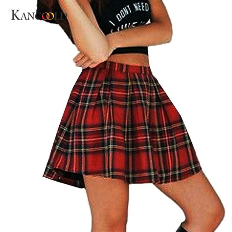buy kancoold women s skirts girl girls sexy skirts scotland plaid checks school