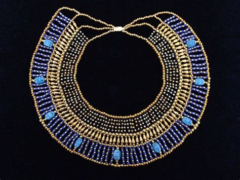 Ancient Egyptian Beaded Cleopatra Collar Halloween Beaded Statement
