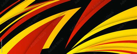 Abstract Black Red Yellow Illustration Design Vector Background Stock