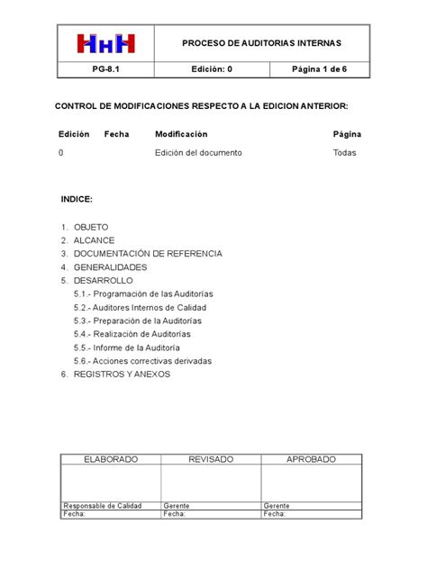 1ejemplo Proceso Auditorias Internas Auditoría Contralor