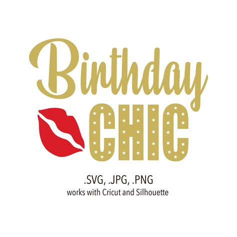 Birthday Chic Svg File Svg Png  Files For Cricut Etsy Australia
