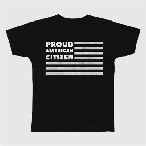 Proud American Citizen Usa Independence Day 4th July T Shirt Girls