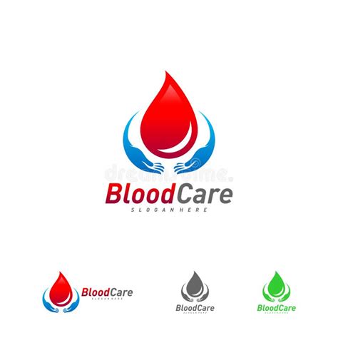 Blood Care Logo Template Vector Creative Droplet Blood Logo Design