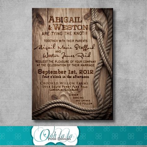 Western Wedding Invitations Rustic Invitations Wedding Invitation