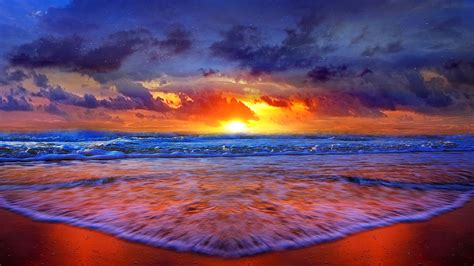 Beach Sunset Hd Wallpaper Wallpapersafari Gorgeous Sunsets